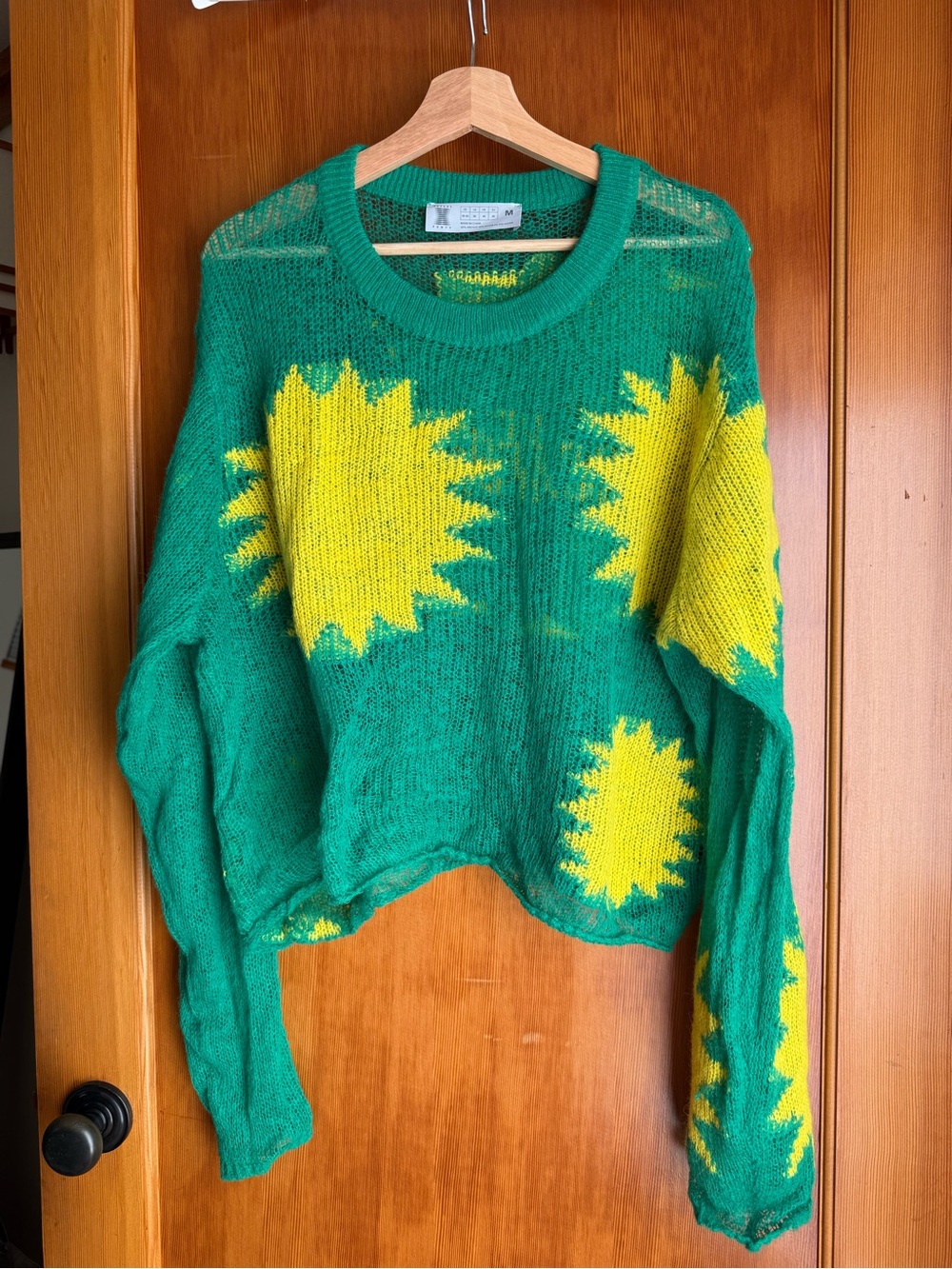 savage x fenty knitting pretty green and yellow knit sweater